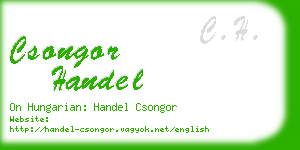 csongor handel business card